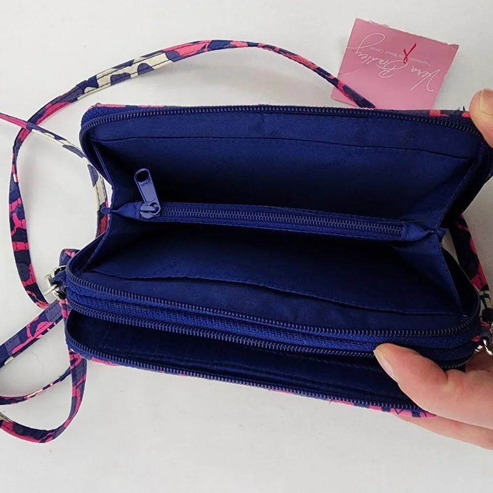 Vera Bradley All In One Crossbody Travel Wallet Katalina Pink NWT Limtd Edition - Picture 3 of 12